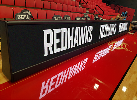 Redhawks banner on screen